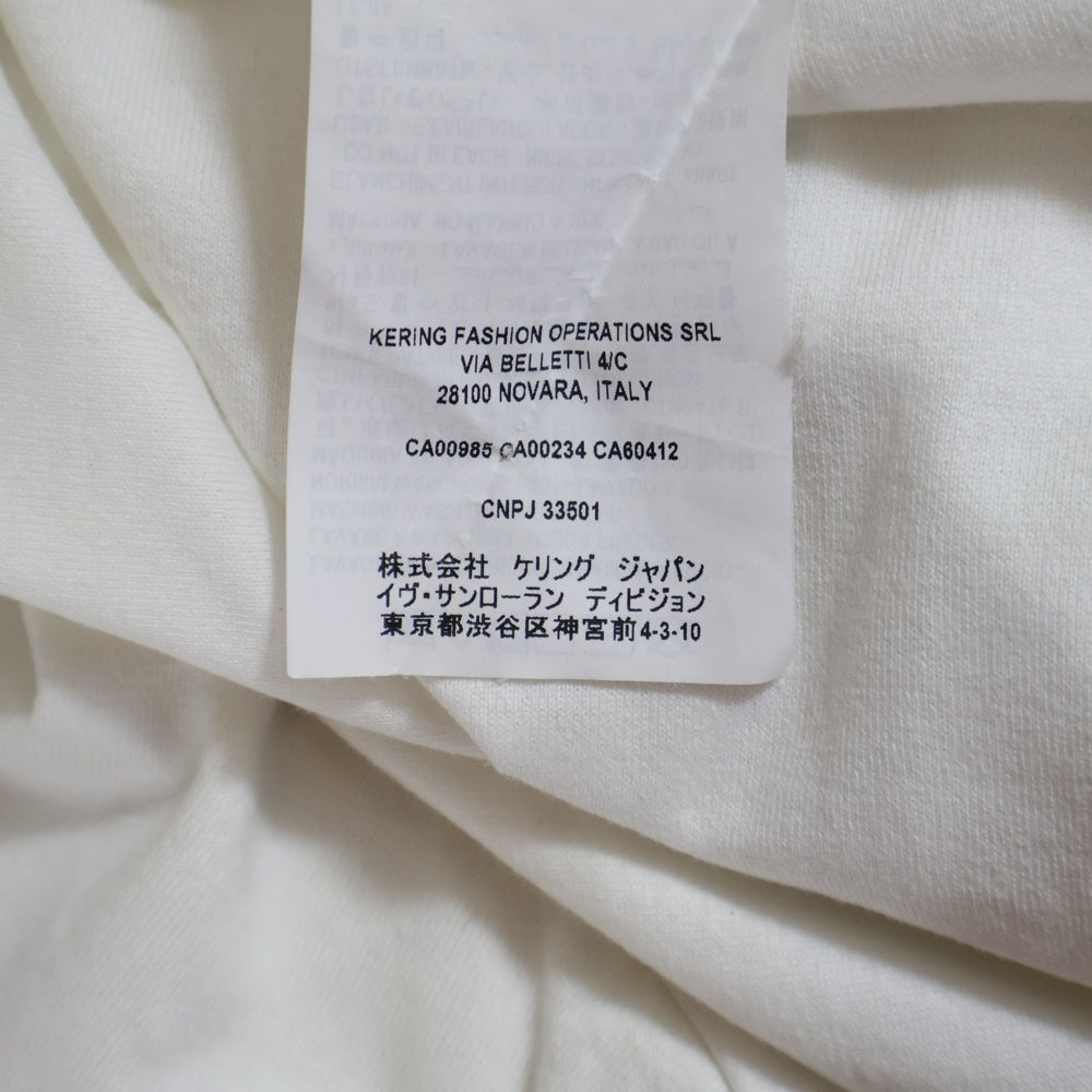 SAINT LAURENT PARIS(サンローランパリ) フロントロゴ 半袖Tシャツ カットソー ホワイト 464572 YB2DQ