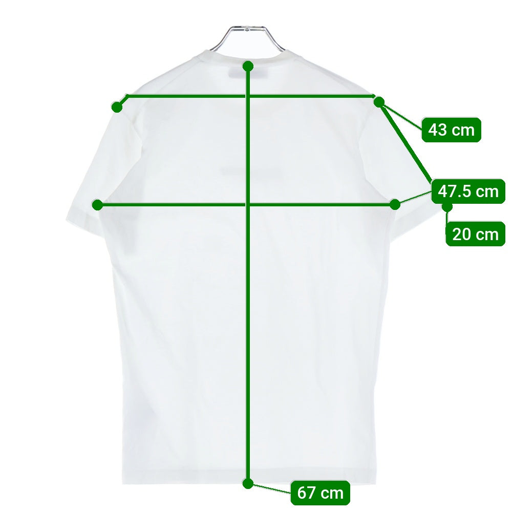 DSQUARED2(ディースクエアード) 23AW Mini Logo Cool フロントロゴ半袖Tシャツ カットソー ホワイト S74GD0946