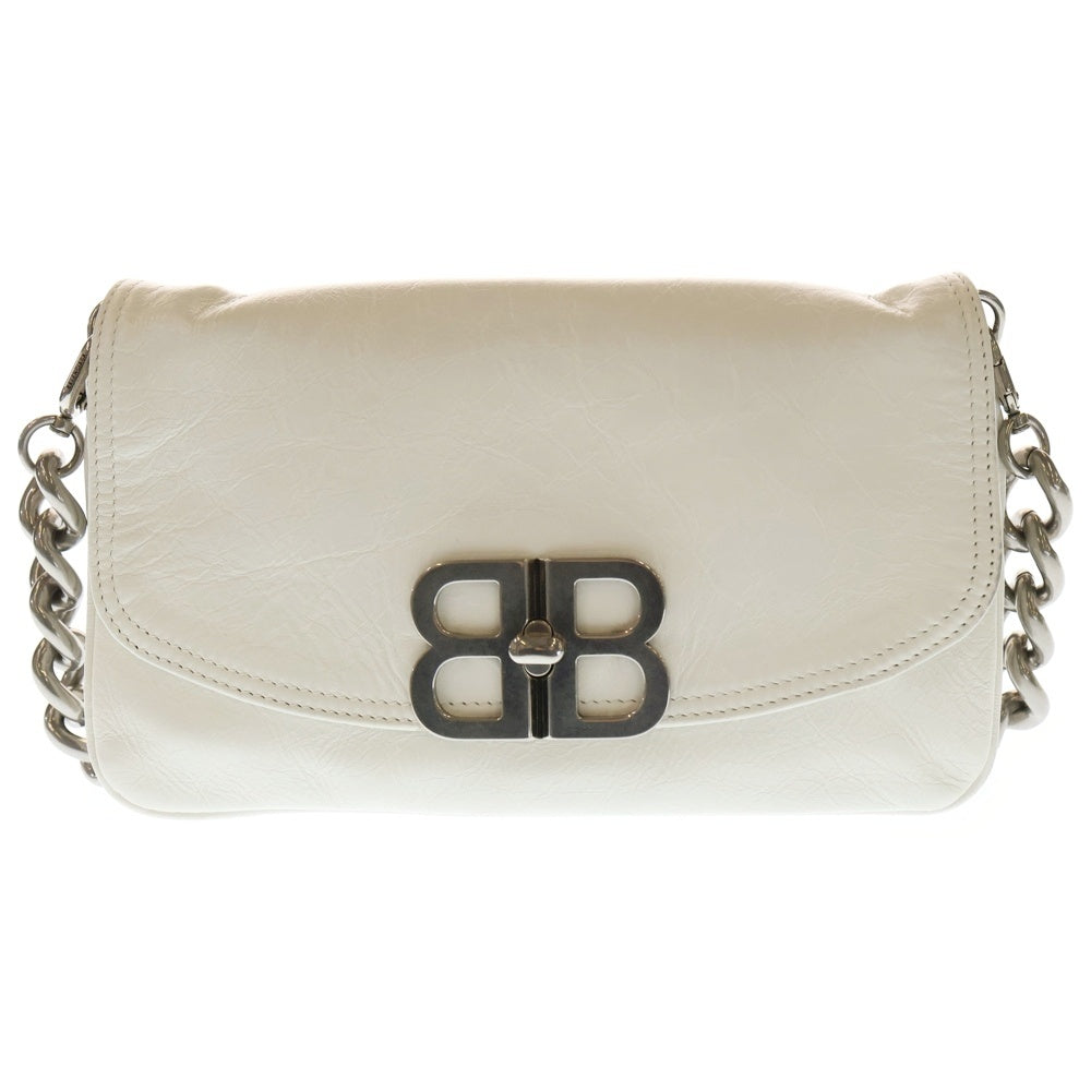 BALENCIAGA(バレンシアガ) BB SOFT スモール レザーショルダーバッグ ホワイト 748598 9001