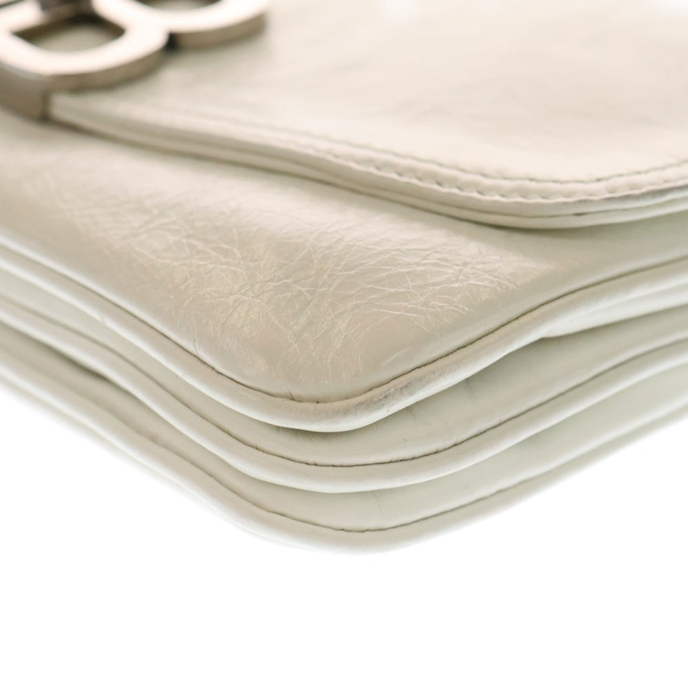 BALENCIAGA(バレンシアガ) BB SOFT スモール レザーショルダーバッグ ホワイト 748598 9001