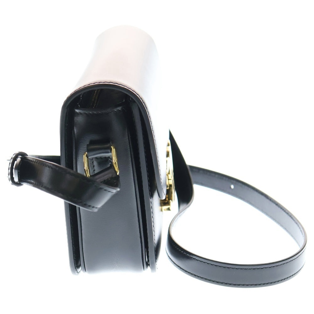 CELINE(セリーヌ) ティーン トリオンフ レザーショルダーバッグ ゴールド金具 ブラック