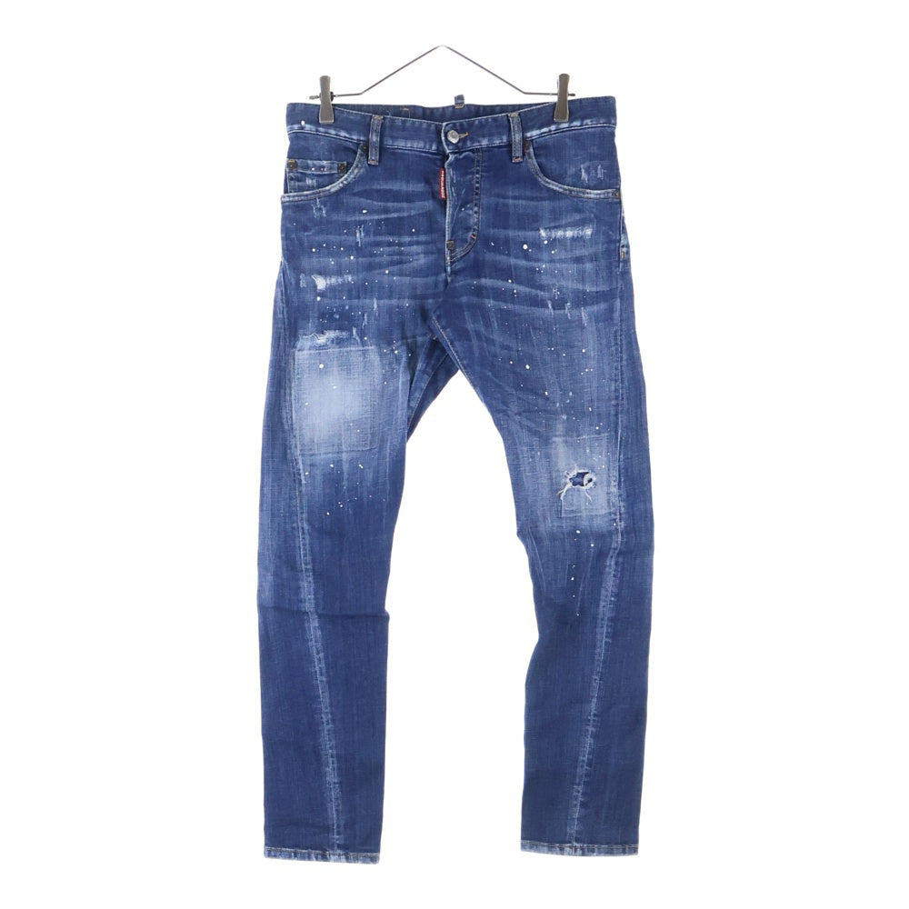 DSQUARED2(ディースクエアード) UNDER PATCH WASH SEXY TWIST JEAN アンダー パッチ ウォッシュ セクシー ツイスト デニムパンツ インディゴ S74LB0596 S30342 インディゴ