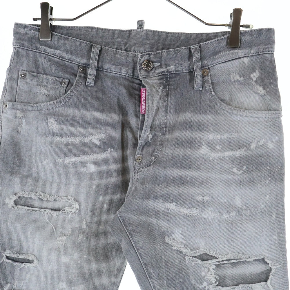 DSQUARED2(ディースクエアード) SKATER JEAN USED ダメージ加工 スケーター ジーンズ デニム パンツ グレー S71LB1053 S300260