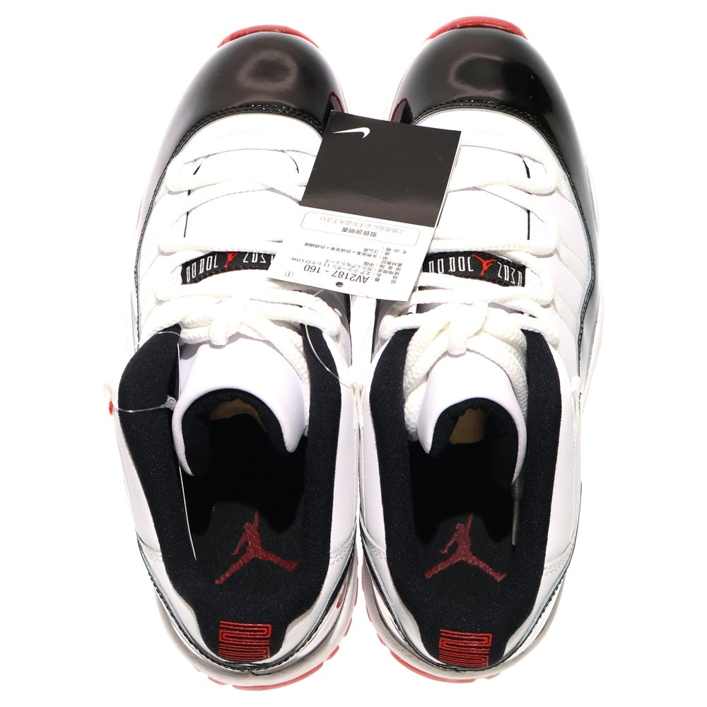 NIKE(ナイキ) AIR JORDAN 11 RETRO LOW CONCORD BRED AV2187-160 エアジョーダン11 コンコルドブレッド ローカットスニーカー ホワイト/ブラック/レッド US9/27cm