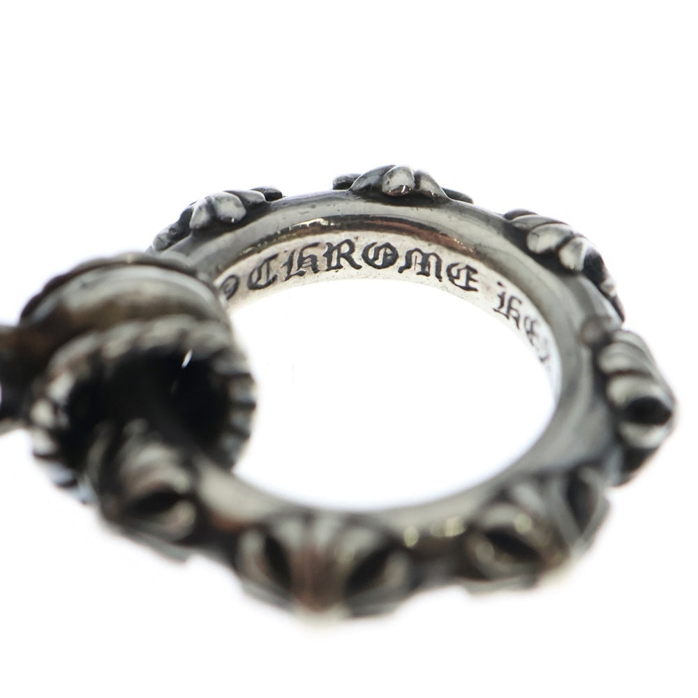 CHROME HEARTS(クロムハーツ) EWLP CROSS BAND アイウェアループ クロスバンド WITH レザーブレード ネックレストップ シルバー/ブラック