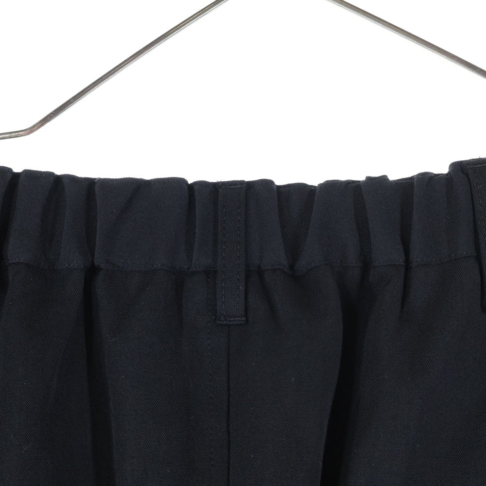 Yohji Yamamoto(ヨウジヤマモト) 20AW 二重ラップP シワギャバジン ダブル ラップパンツ トラウザー ブラック HR-P39-100