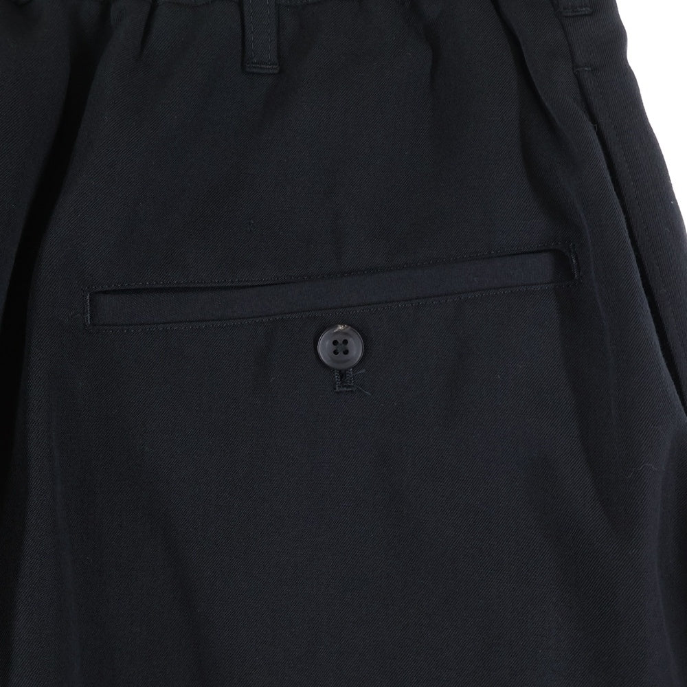 Yohji Yamamoto(ヨウジヤマモト) 20AW 二重ラップP シワギャバジン ダブル ラップパンツ トラウザー ブラック HR-P39-100