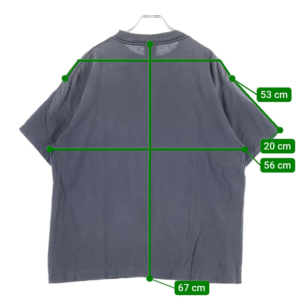 SAINT MICHAEL(セントマイケル) JESUS SS TEE ヴィンテージ加工 ジーザス プリント半袖Tシャツ ブラック SM-HR-0000-016