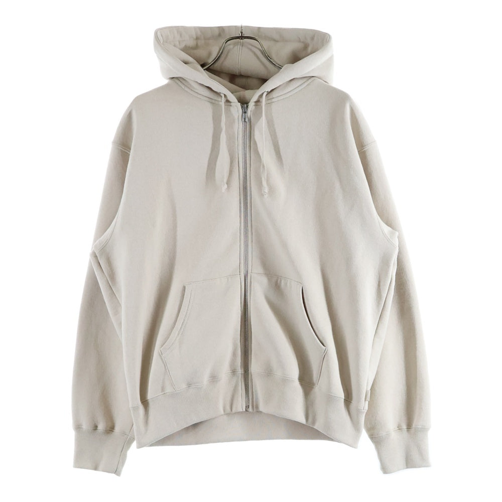 SUPREME(シュプリーム) 24AW ×Thrasher ZIP UP HOODED SWEATSHIRT スラッシャー バックロゴ ジップアップフーディ パーカー ベージュ