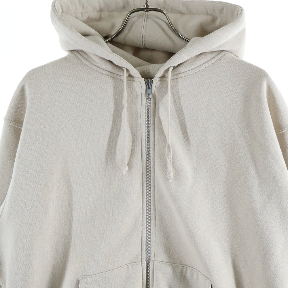 SUPREME(シュプリーム) 24AW ×Thrasher ZIP UP HOODED SWEATSHIRT スラッシャー バックロゴ ジップアップフーディ パーカー ベージュ