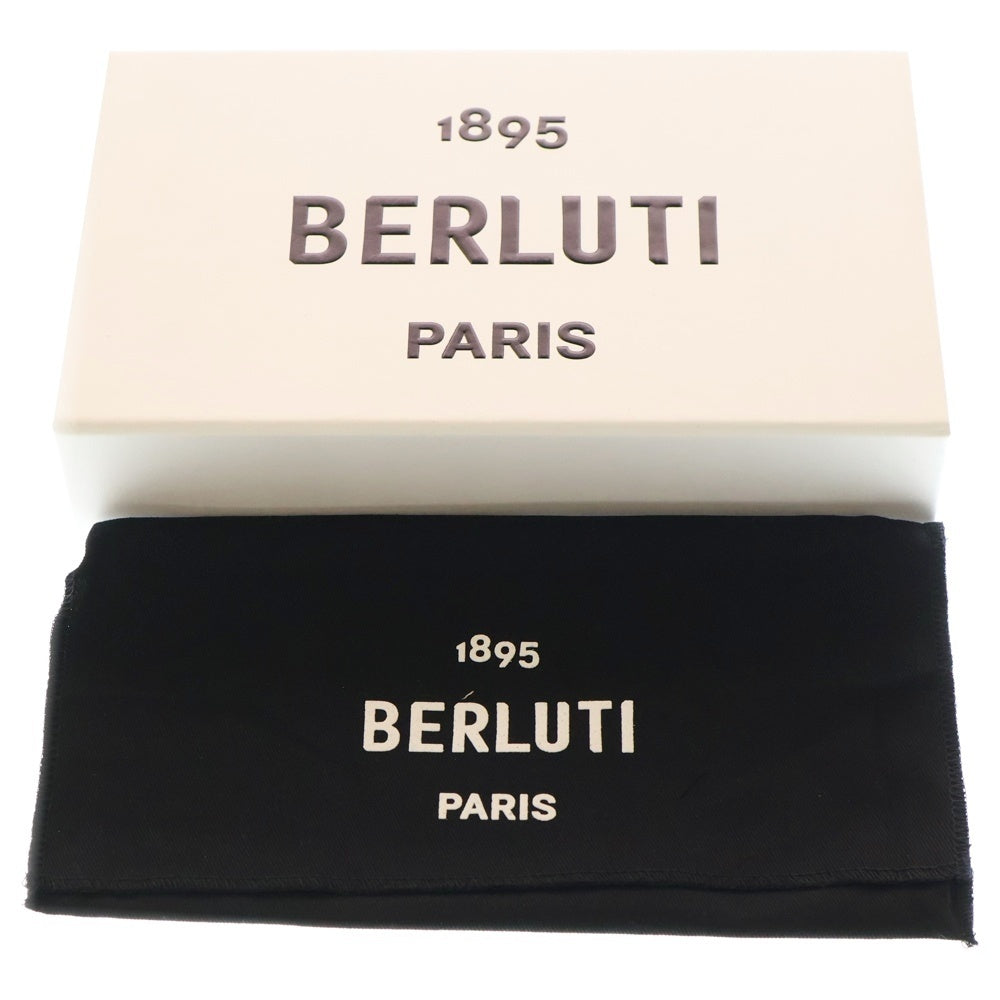 Berluti(ベルルッティ) カリグラフィ ラウンドファスナー イタウバ シルバーパティーヌ ロングウォレット 長財布 グリーン