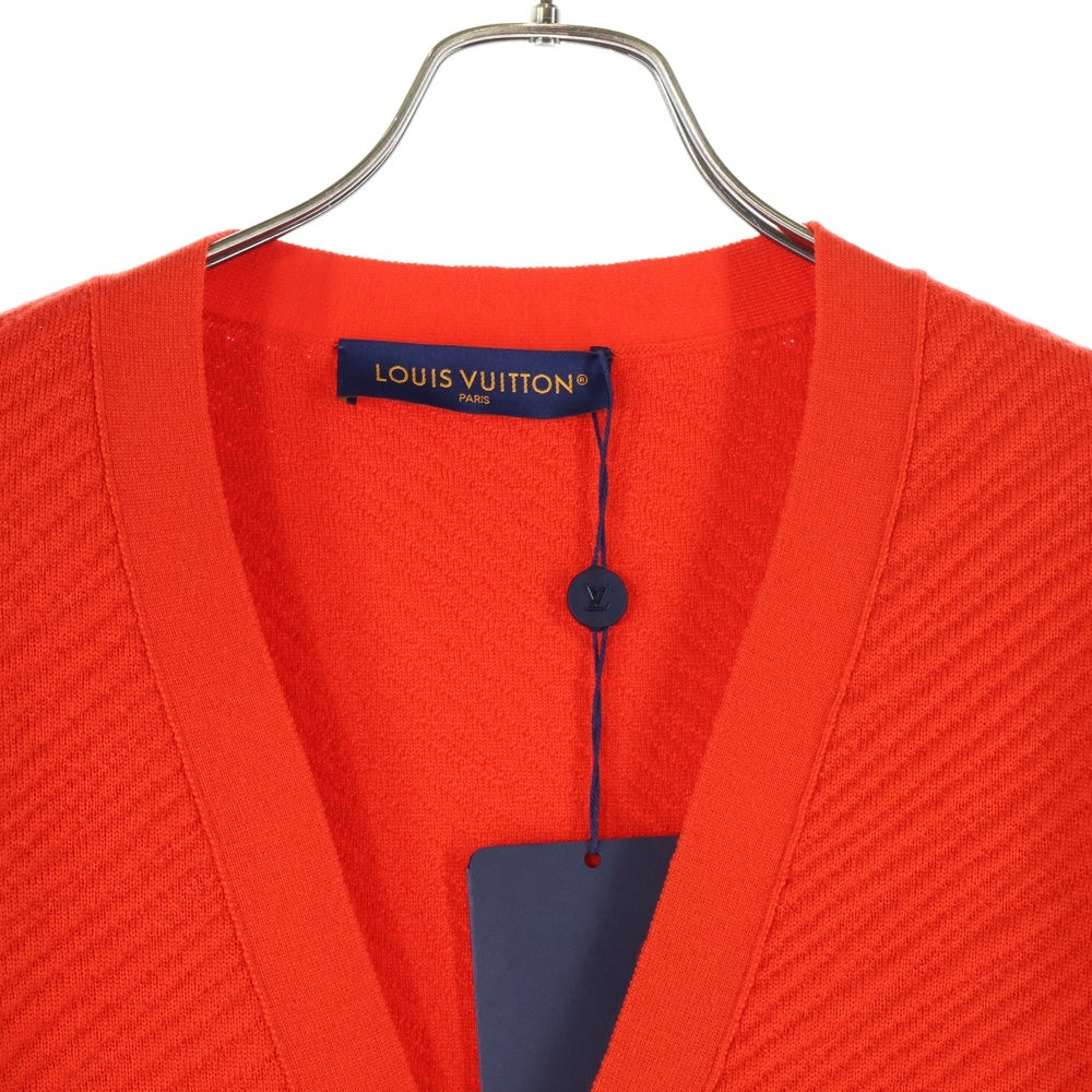 LOUIS VUITTON(ルイヴィトン) 24SS LVロゴ ウールカーディガン レッド RM241M ZLL HQN03W