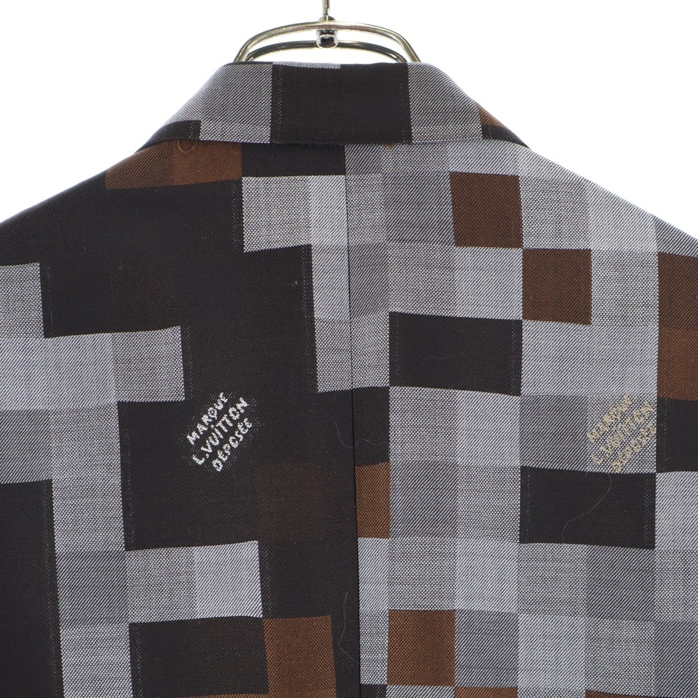 LOUIS VUITTON(ルイヴィトン) 24AW デジタルカモ 2Bテーラード ジャケット ブラウン RM242M MGI HRJ61E