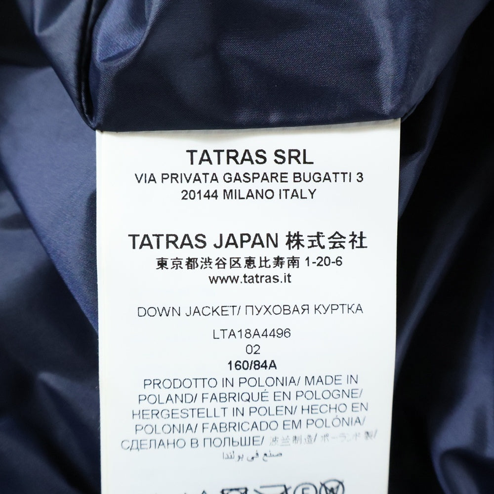 TATRAS(タトラス) POLITEAMA ポルテアマ ダウンコート フード ジップアップ ジャケット ブラック LTA18A4496