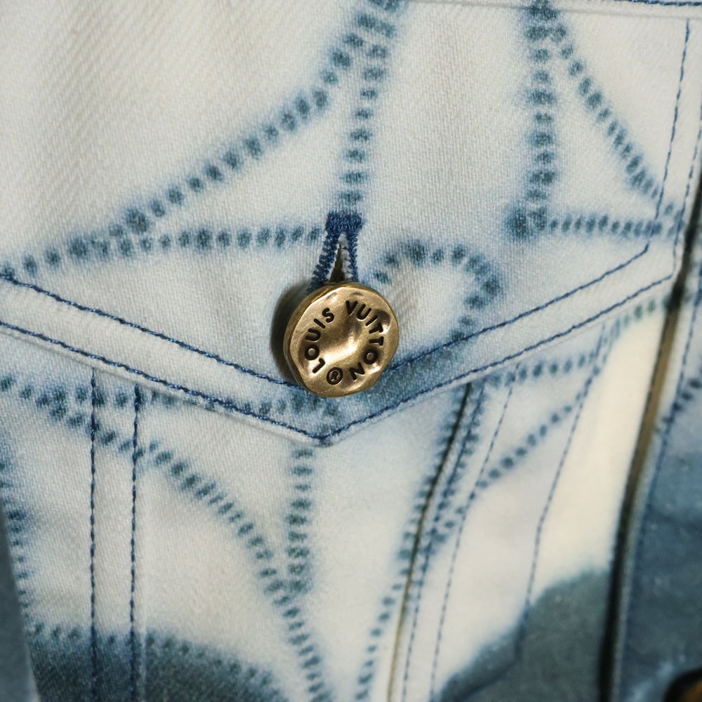 LOUIS VUITTON(ルイヴィトン) 23SS モノグラムシボリプリンテッドジャケット デニムジャケット ホワイト/ブルー RM231 X67 HOA90W