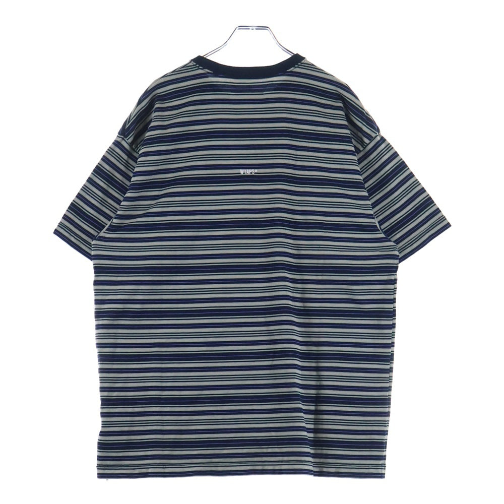 WTAPS(ダブルタップス) 25SS BDY01 SS ボーダー柄半袖Tシャツ カットソー ベージュ/ブラック 251ATDT-CSM22