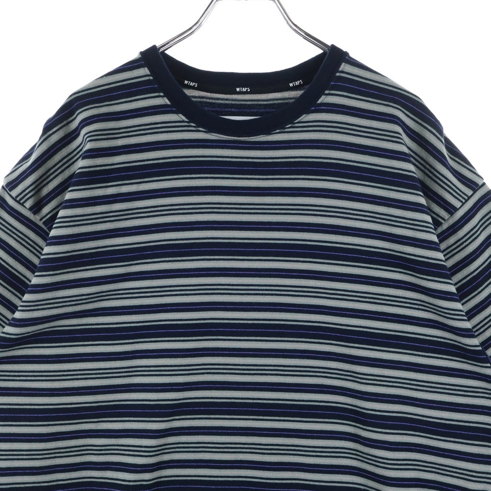 WTAPS(ダブルタップス) 25SS BDY01 SS ボーダー柄半袖Tシャツ カットソー ベージュ/ブラック 251ATDT-CSM22