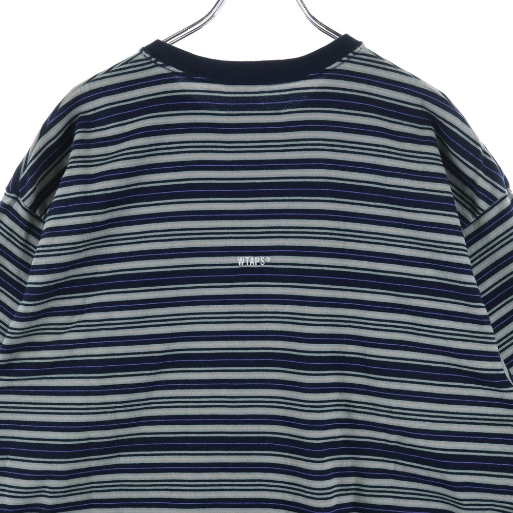 WTAPS(ダブルタップス) 25SS BDY01 SS ボーダー柄半袖Tシャツ カットソー ベージュ/ブラック 251ATDT-CSM22
