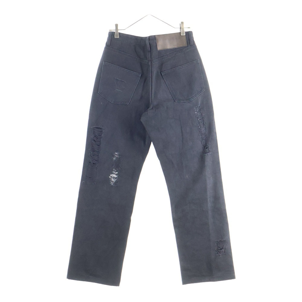 GLASS CYPRESS(グラスサイプレス) PEARLED BLACK DENIM パールドブラックデニム ダメージデニムパンツ ブラック