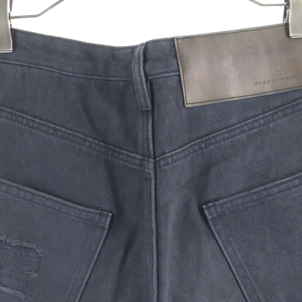 GLASS CYPRESS(グラスサイプレス) PEARLED BLACK DENIM パールドブラックデニム ダメージデニムパンツ ブラック