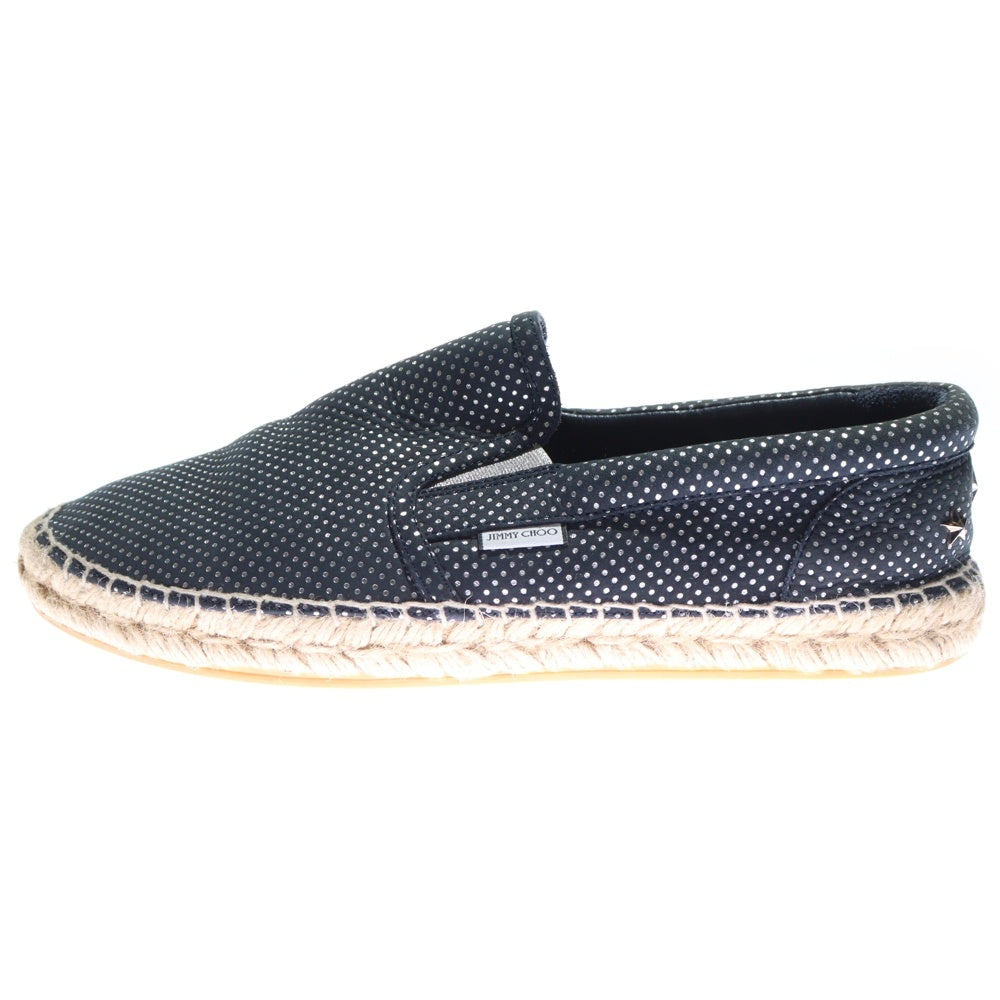 JIMMY CHOO(ジミーチュウ) スタースタッズ付き スリッポン ローカットシューズ ネイビー