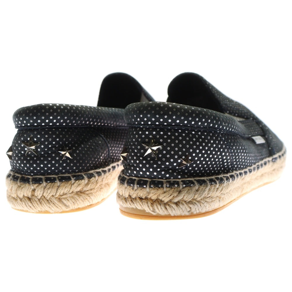 JIMMY CHOO(ジミーチュウ) スタースタッズ付き スリッポン ローカットシューズ ネイビー