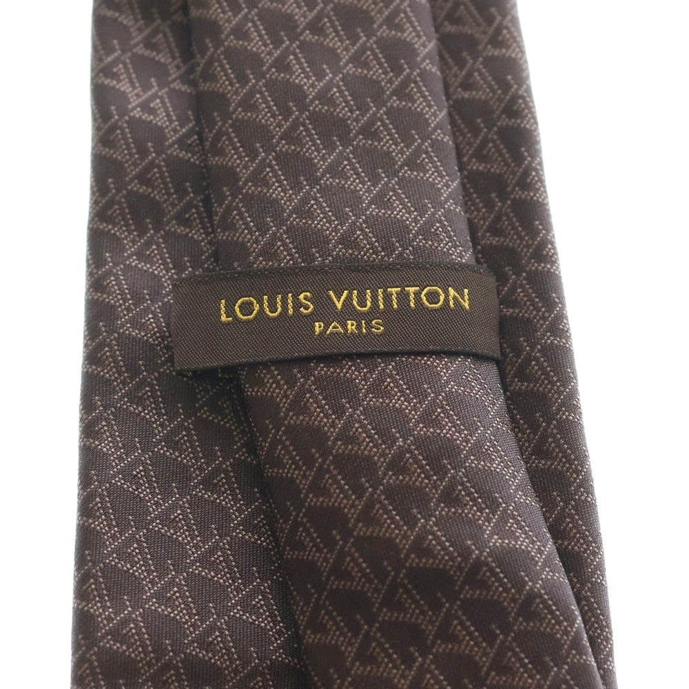 LOUIS VUITTON(ルイヴィトン) LV総柄 シルク ネクタイ アクセサリー ブラウン