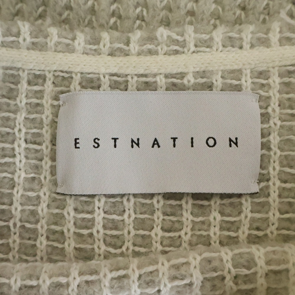 ESTNATION(エストネーション) リブ編み ニット セーター ホワイト 62-200-12-100030