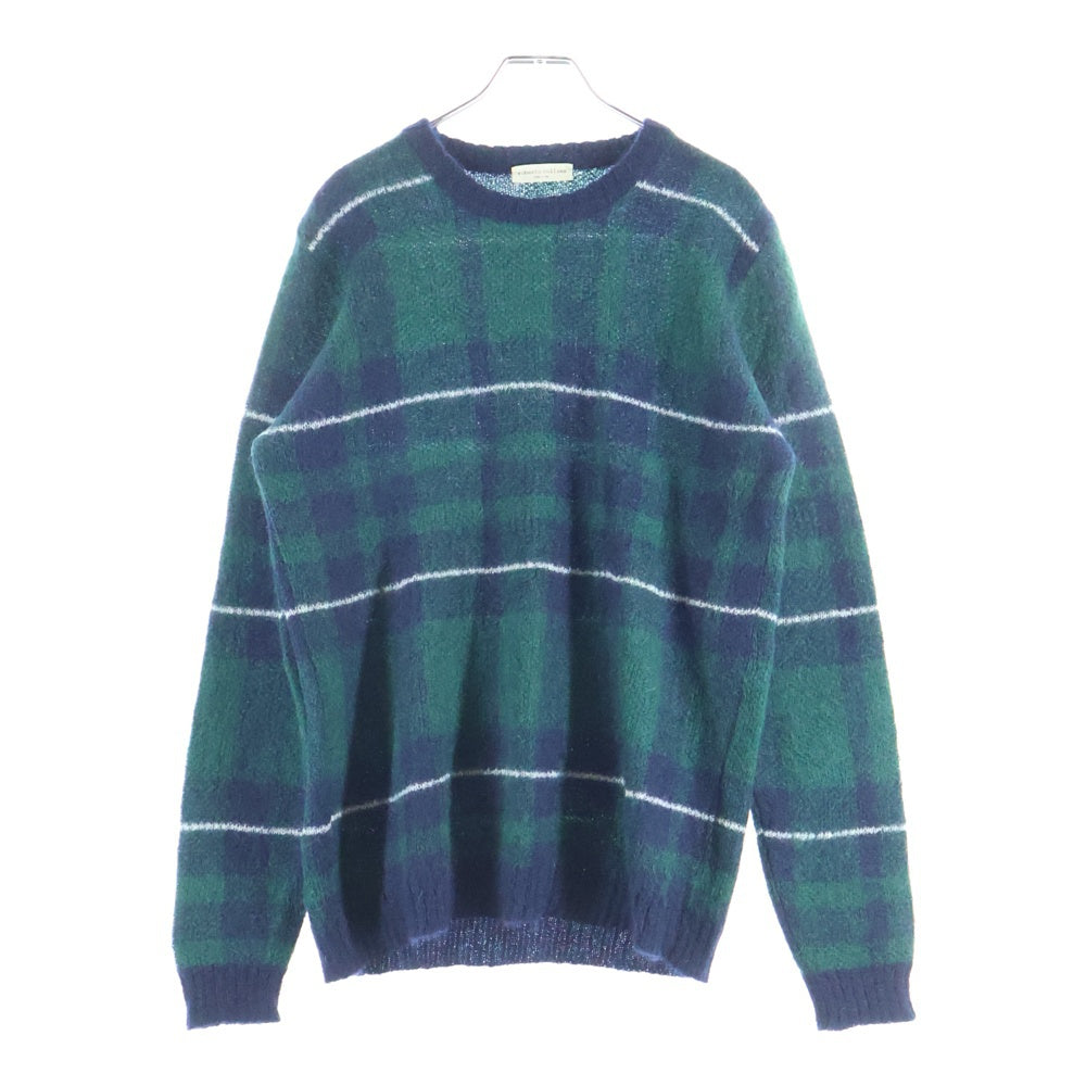 roberto collina(ロベルトコリーナ) チェック柄 モヘアセーター グリーン