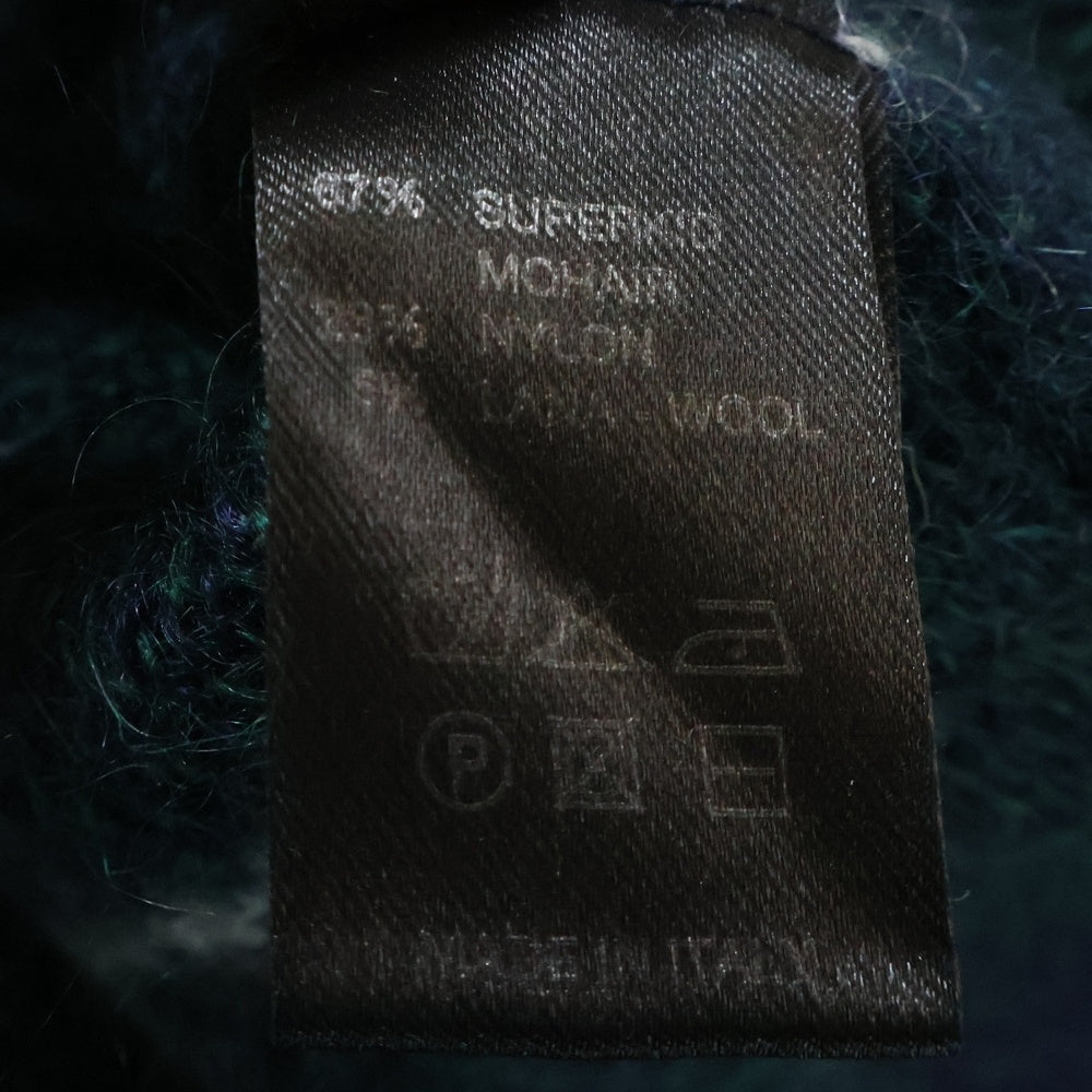 roberto collina(ロベルトコリーナ) チェック柄 モヘアセーター グリーン