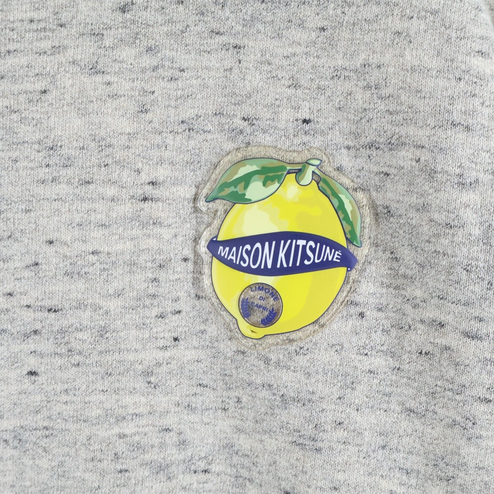 MAISON KITSUNE(メゾンキツネ) レモン フロントロゴ スウェットクルーネックシャツ トレーナー グレー KMM-09120-A