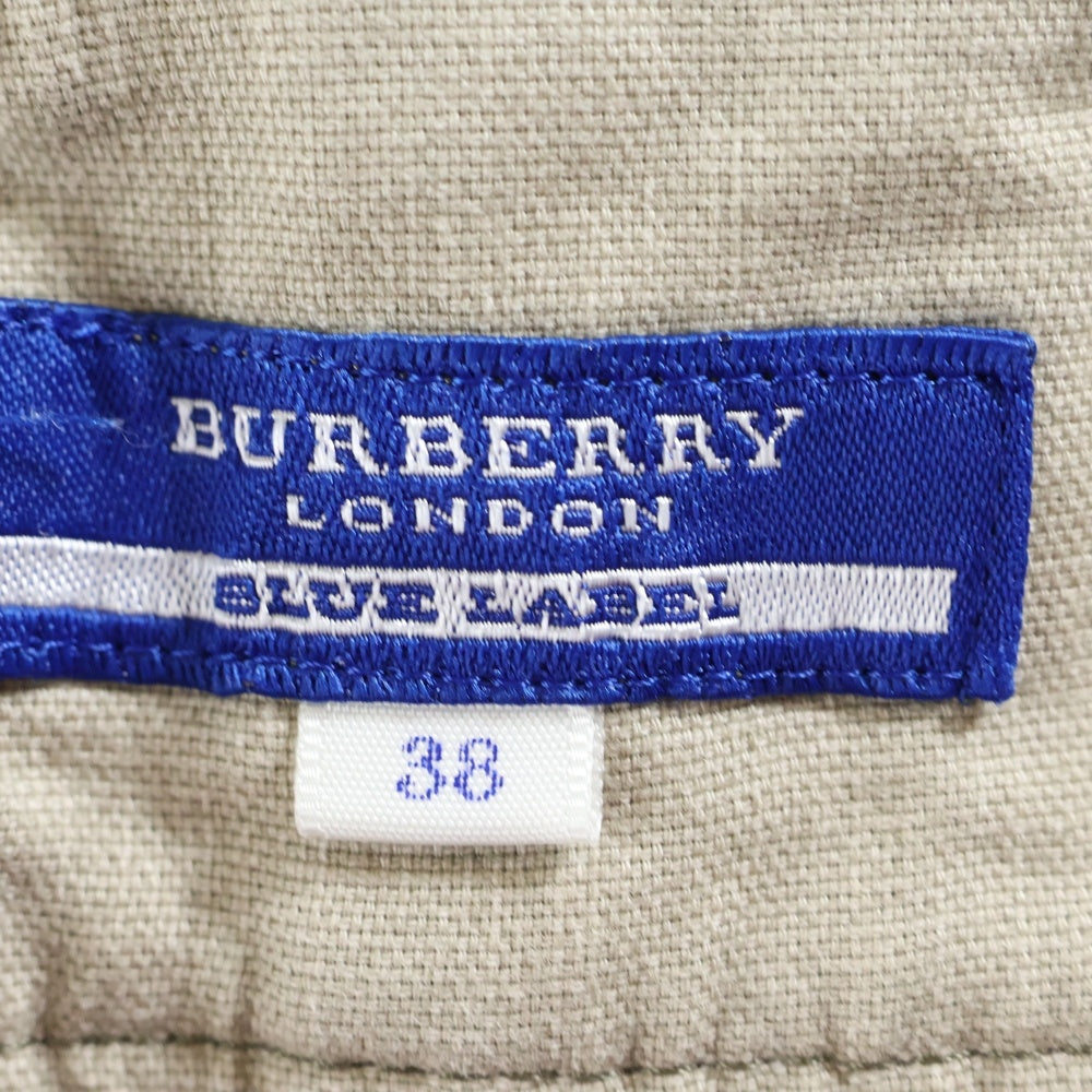 BURBERRY BLUE LABEL(バーバリーブルーレーベル) デニム切替 七分丈パンツ レディース ベージュ/インディゴ FQ561-362-70
