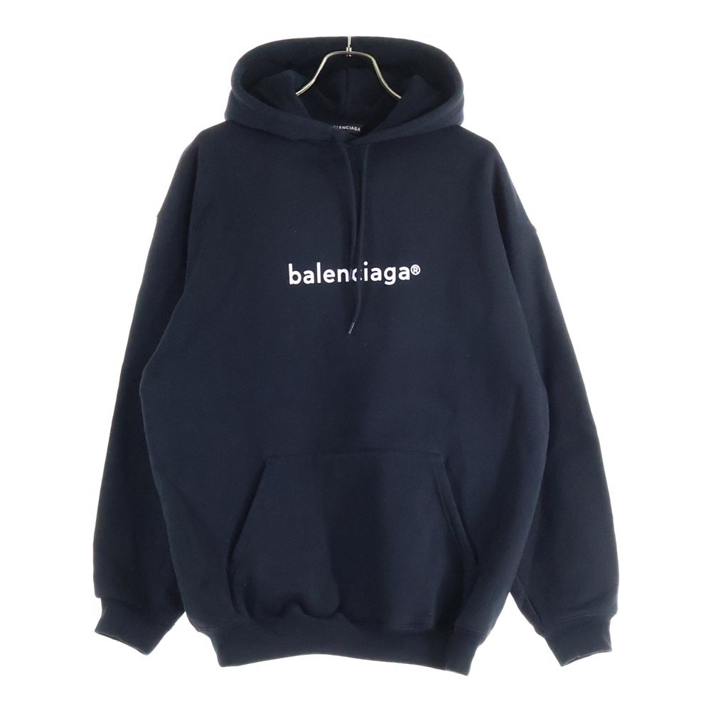 BALENCIAGA(バレンシアガ) 20AW コピーライトロゴ スウェットプルオーバーパーカー ブラック 570811 TIV55