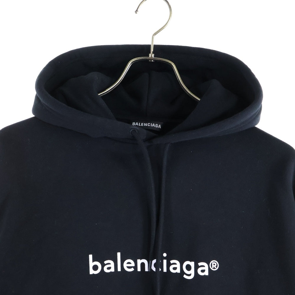 BALENCIAGA(バレンシアガ) 20AW コピーライトロゴ スウェットプルオーバーパーカー ブラック 570811 TIV55