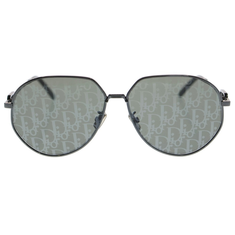 DIOR(ディオール) CD Link A1U オブリーク総柄レンズ ラウンドサングラス ブラック