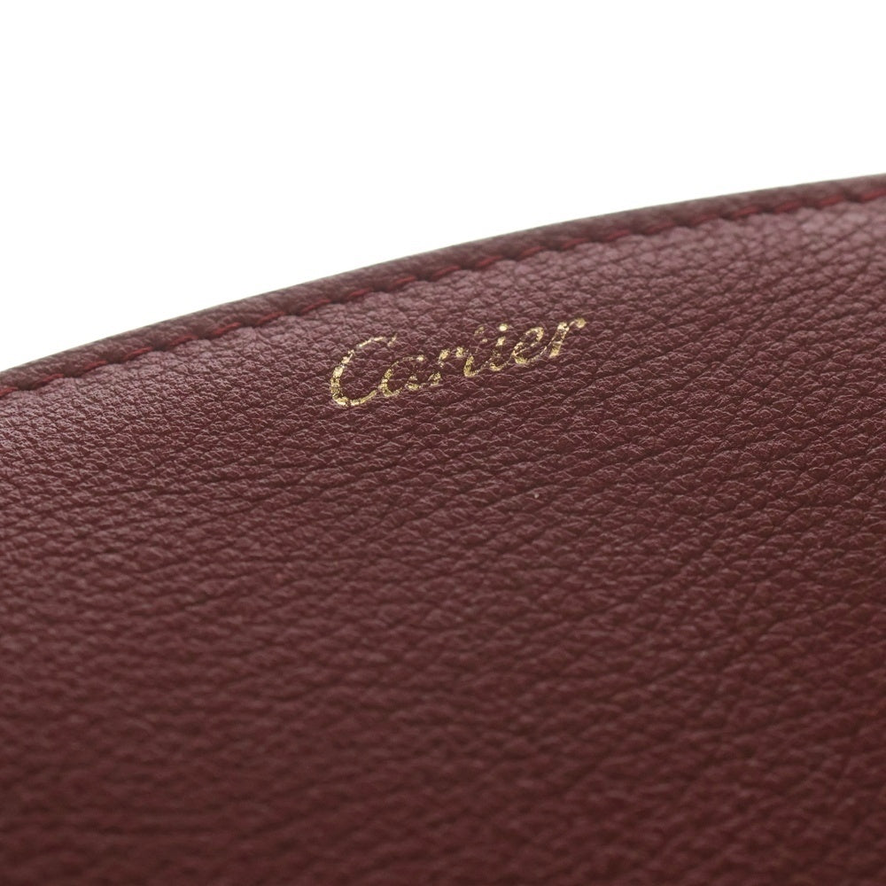 Cartier(カルティエ) Cドゥカルティエ 小物入れ レザーポーチ レッド