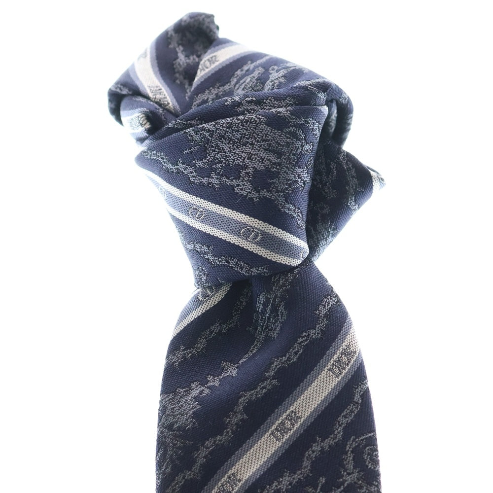 DIOR(ディオール) トワルドゥジュイ ジャガード シルク ネクタイ ネイビー