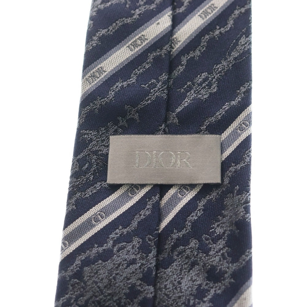 DIOR(ディオール) トワルドゥジュイ ジャガード シルク ネクタイ ネイビー