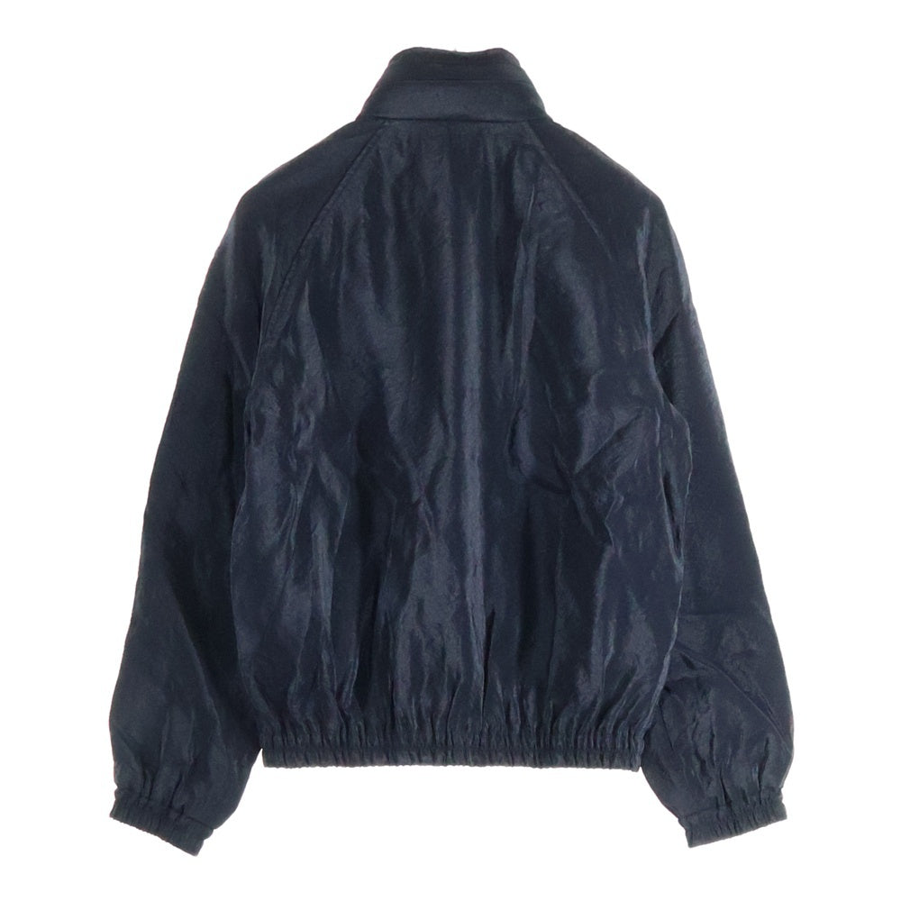 SAINT LAURENT PARIS(サンローランパリ) 22SS エンブロイダリーロゴ サイドライン ナイロントラックジャケット ブラック 684942 Y2E80