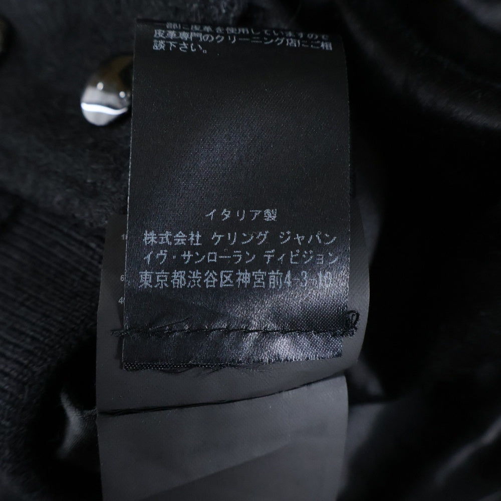 SAINT LAURENT PARIS(サンローランパリ) TEDDY JACKET テディジャケット スタジアム ボンバージャケット ブラック 354718 Y197Q