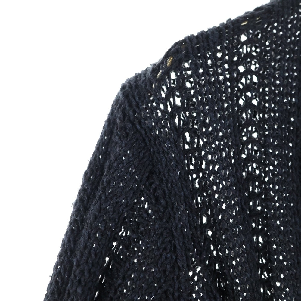 SAINT LAURENT PARIS(サンローランパリ) ローゲージ リブニット カーディガン ブラック 724104 Y75VP