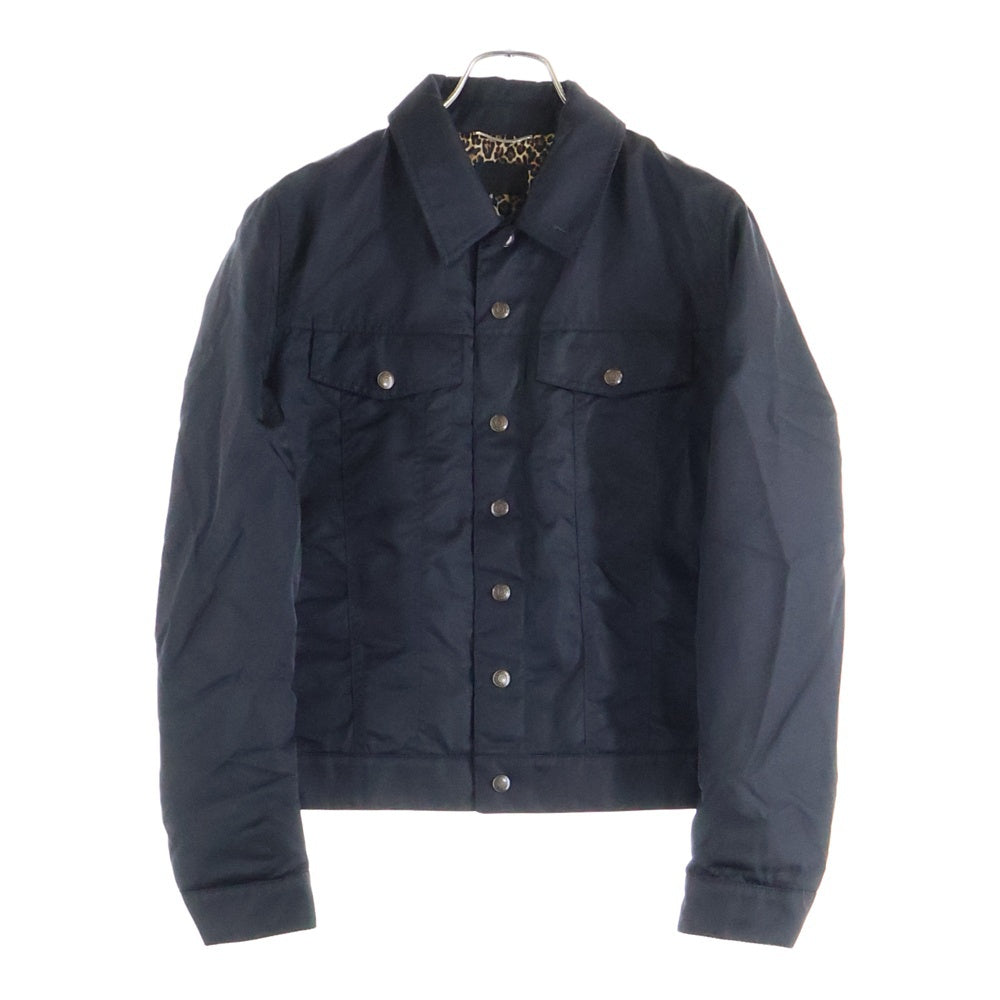 SAINT LAURENT PARIS(サンローランパリ) 21AW 中綿入り ナイロントラッカージャケット 内レオパード柄 ブラック 6951B1 Y245W