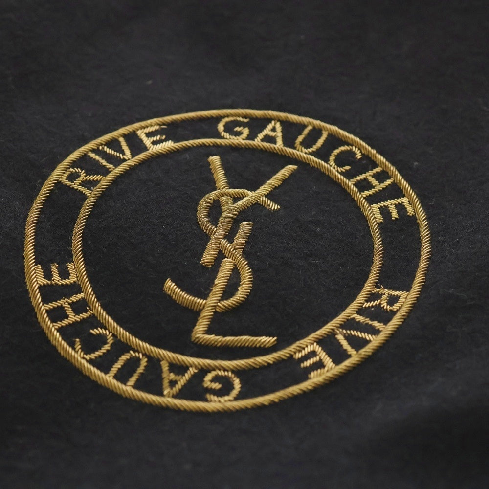 SAINT LAURENT PARIS(サンローランパリ) リヴゴーシュ ウール ショルダーバッグ ブラック/ゴールド 710261