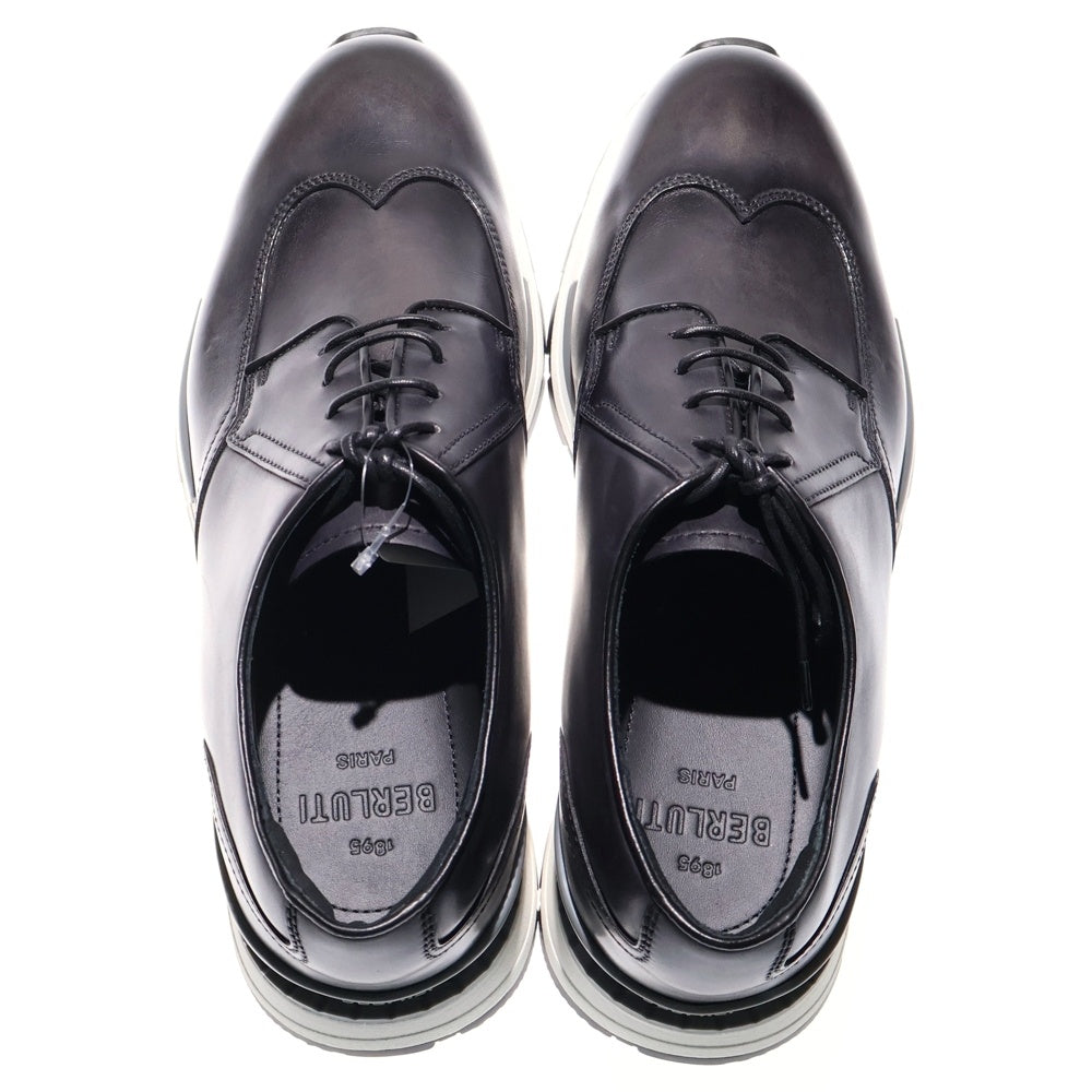 Berluti(ベルルッティ) ファスト トラック ダービー ヴェネチア カーフ レザー ローカットスニーカー シューズ ブラック