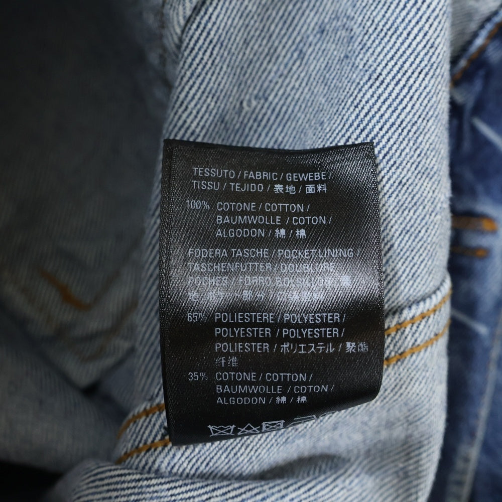 BALENCIAGA(バレンシアガ) DENIM ALL OVER LOGO JACKET 620731 TJW53 ロゴプリントデニムジャケット インディゴ