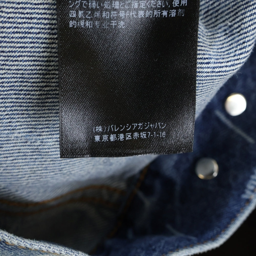 BALENCIAGA(バレンシアガ) DENIM ALL OVER LOGO JACKET 620731 TJW53 ロゴプリントデニムジャケット インディゴ