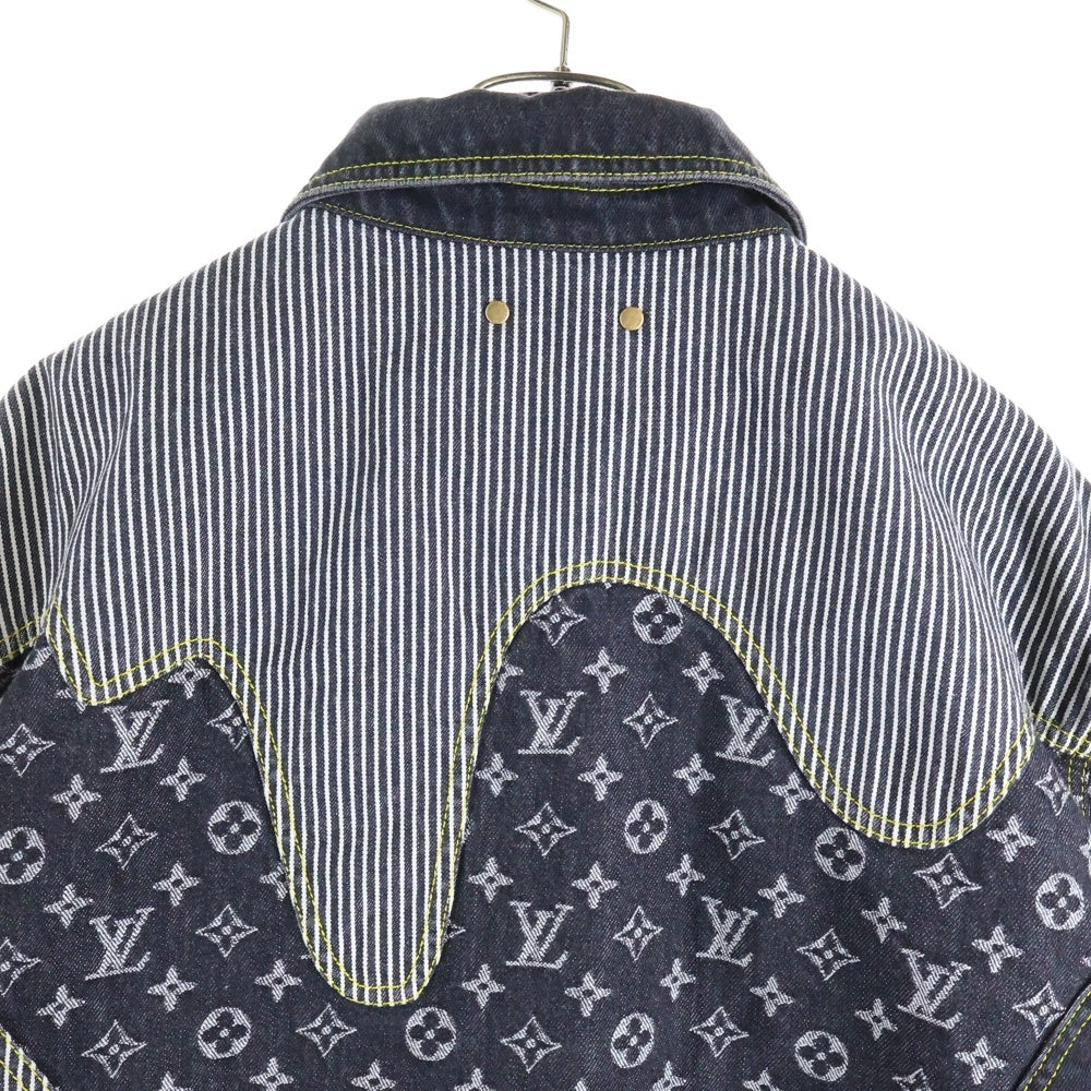 LOUIS VUITTON(ルイヴィトン) 22SS×NIGO MONOGRAM CRAZY DENIM JACKET モノグラム クレイジー ワークウエアデニムジャケット インディゴ RM221M UZD HMA20E