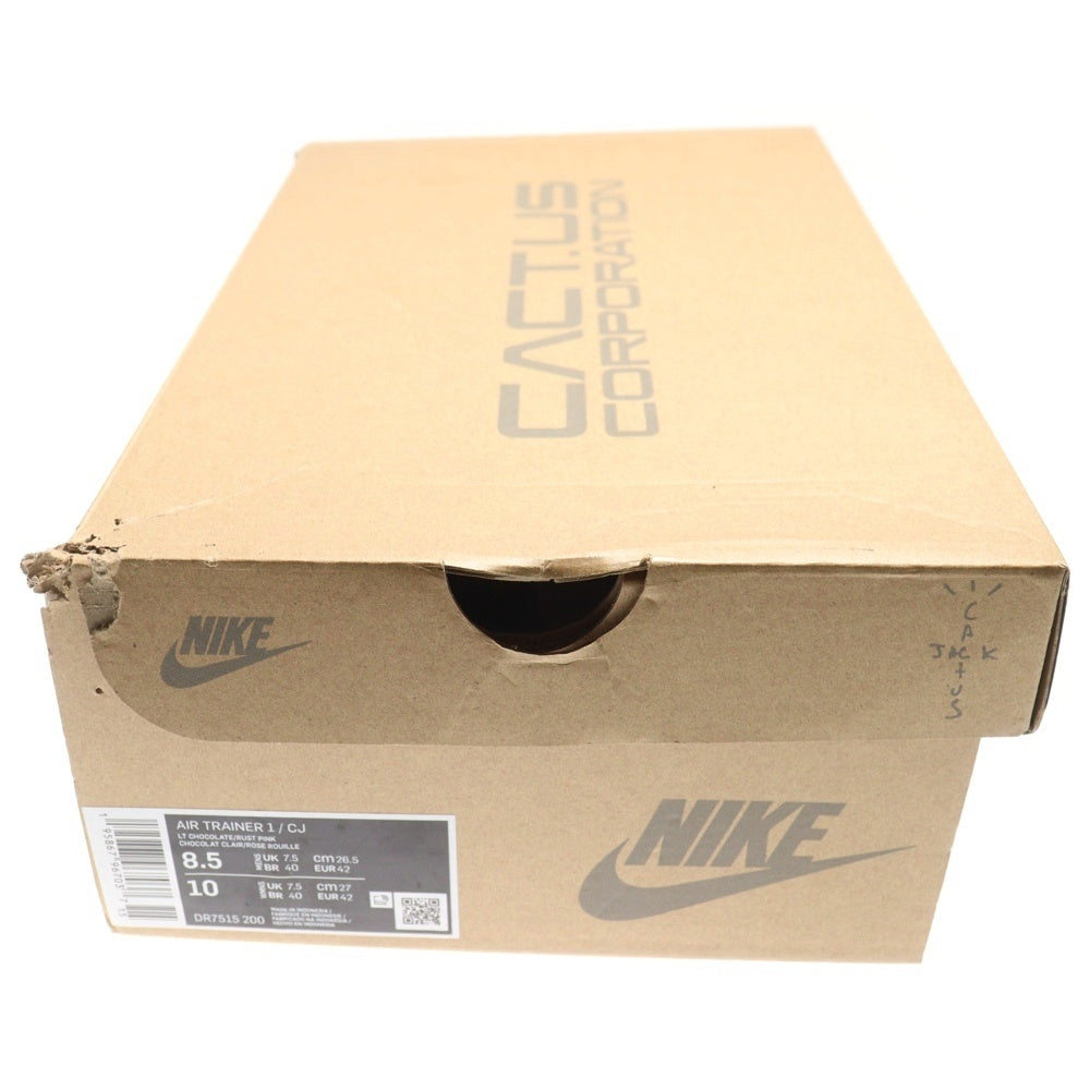 NIKE(ナイキ) ×カクタスジャック エアトレーナー1 トラヴィススコット ハイカットスニーカー シューズ ブラウン US8.5/26.5cm DR7515-200