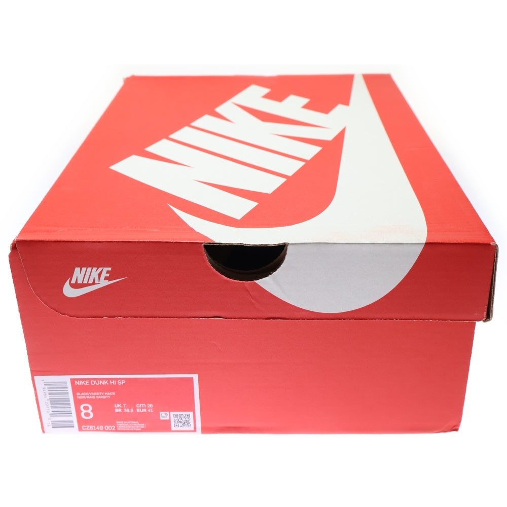 NIKE(ナイキ) DUNK HI SP IOWA CZ8149-002 ダンクハイSPアイオワ ハイカットスニーカーイエロー/ブラック US8/26cm