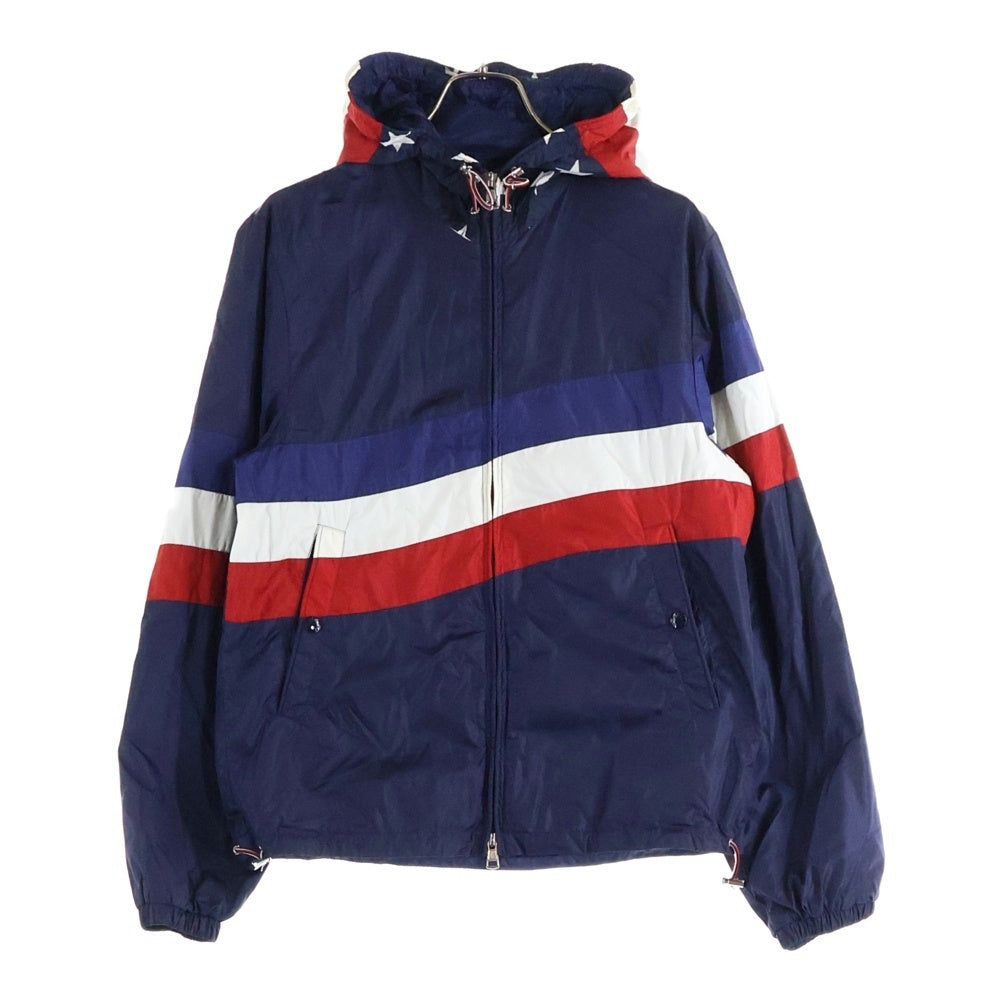 MONCLER(モンクレール) CAM GIUBBOTTO キャムジュボット トリコロールカラー フーデッドナイロンジャケット ネイビー E10914113685
